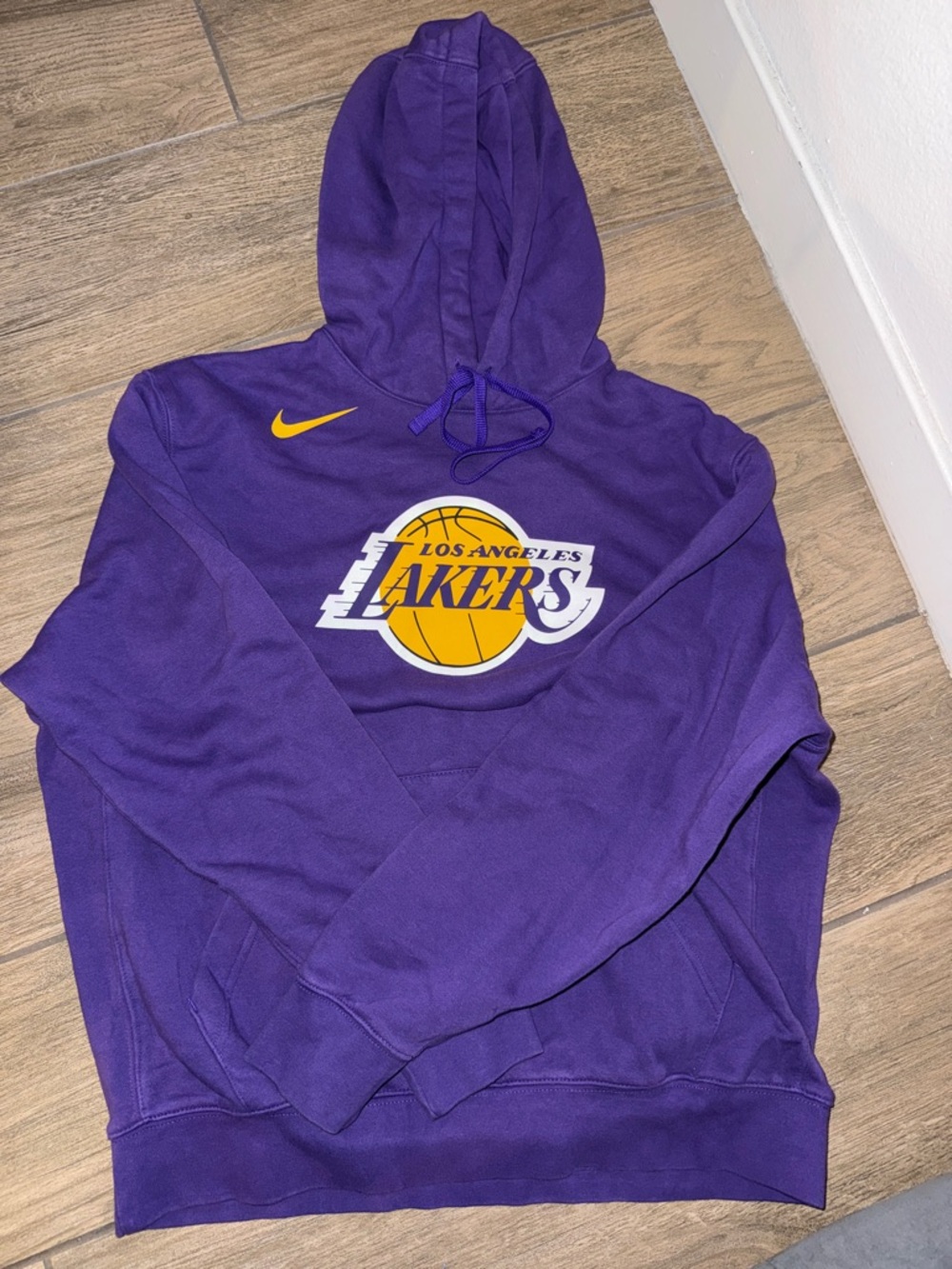 Nike Purple Hoodie with Yellow Lakers Logo
